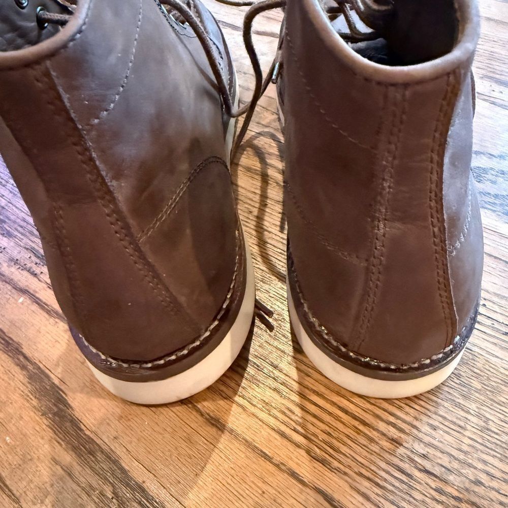 Men's Brown Leather Boots - Picture 8 of 11